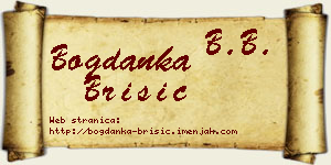 Bogdanka Brisić vizit kartica